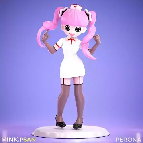 Perona - Cute Nurse Uniform Dress - One Piece 3D print model