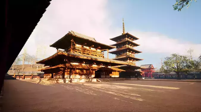 Japanese Temple Pack 3D model