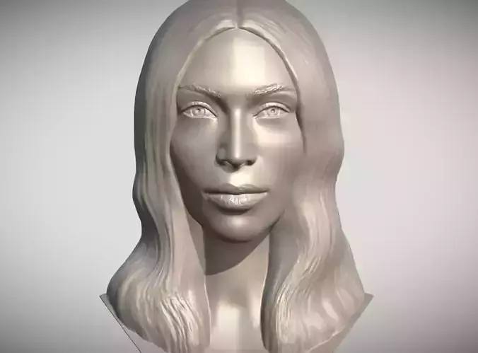 Kim Kardashian bust 3D print model