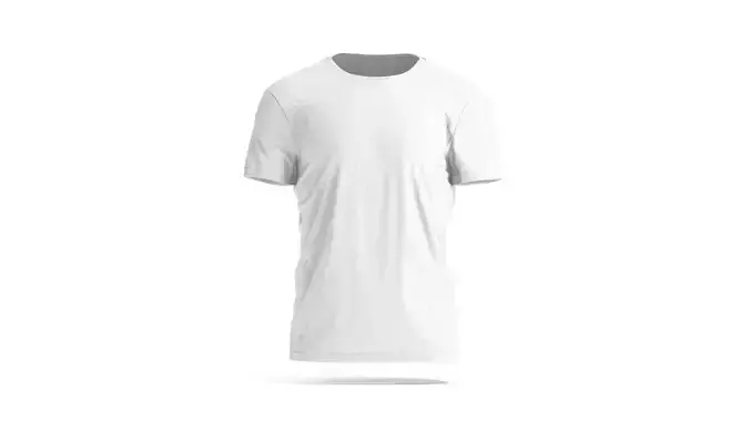White Mens T-Shirt - melange wrinkled tshirt