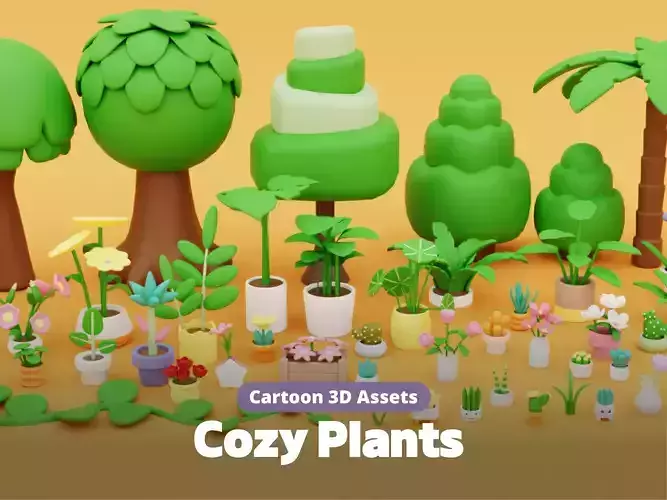 Cozy Cartoon Plants