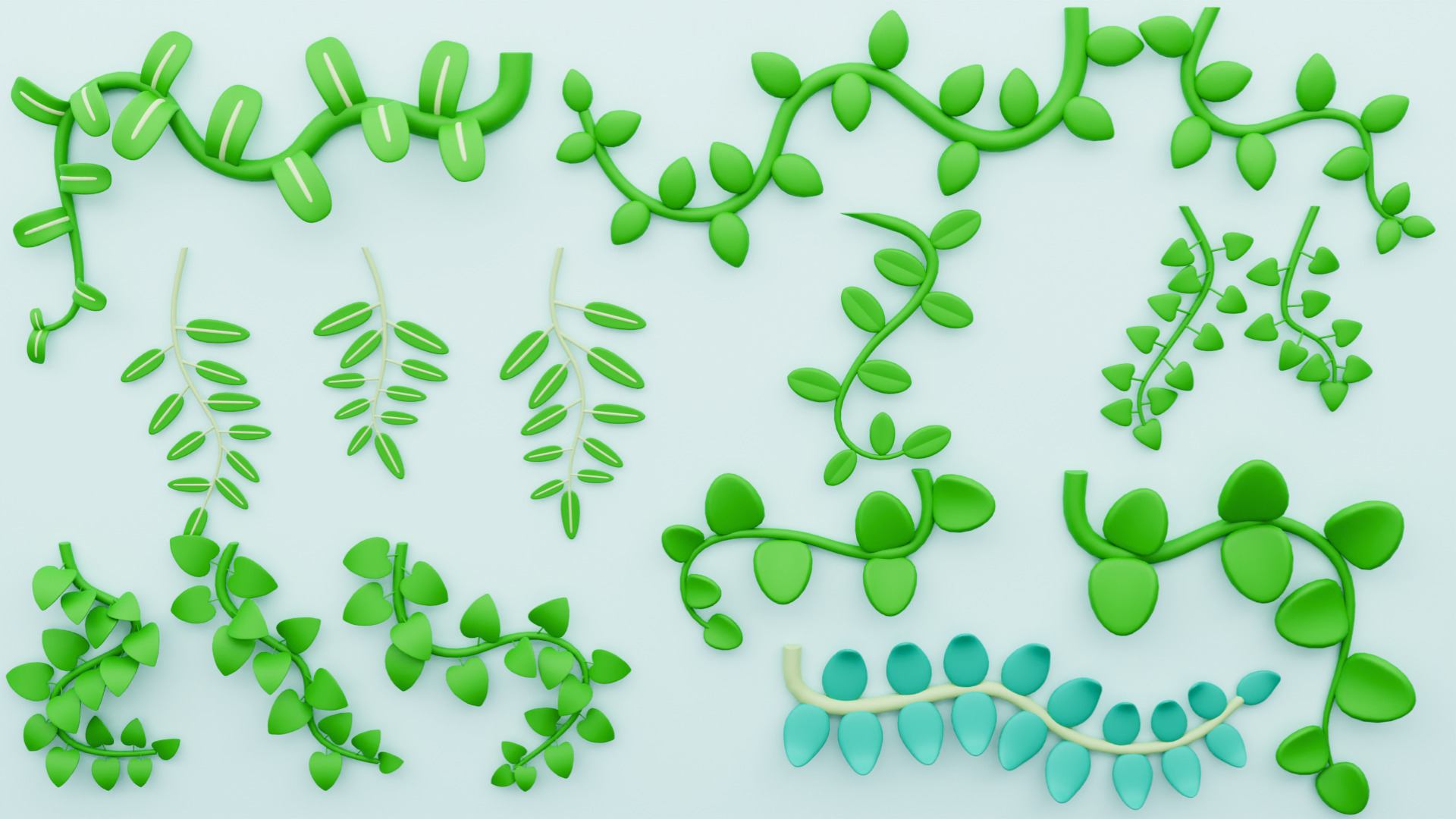 Cozy Cartoon Plants Low-poly 3D model_19