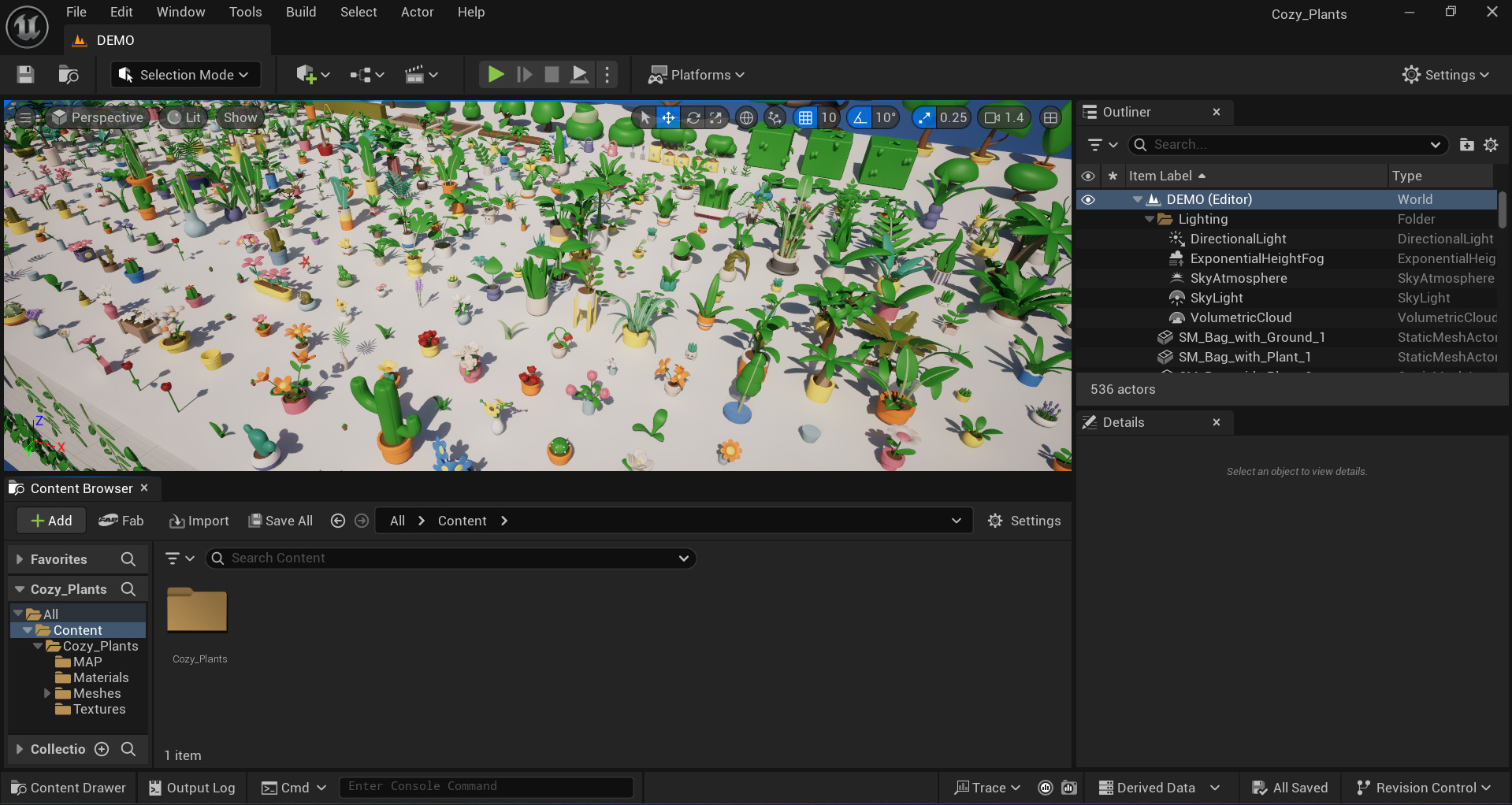Cozy Cartoon Plants Low-poly 3D model_22