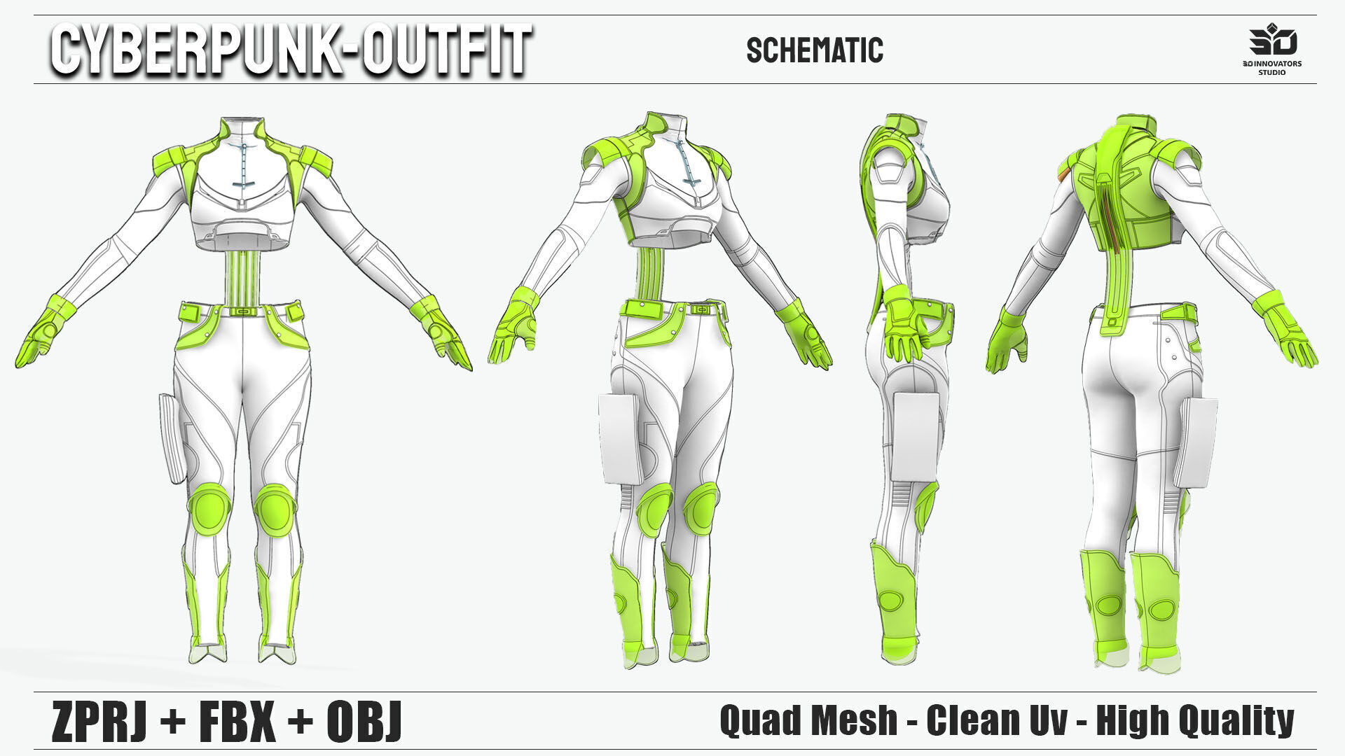 Cyberpunk Outfit   Num 01 3D model_3