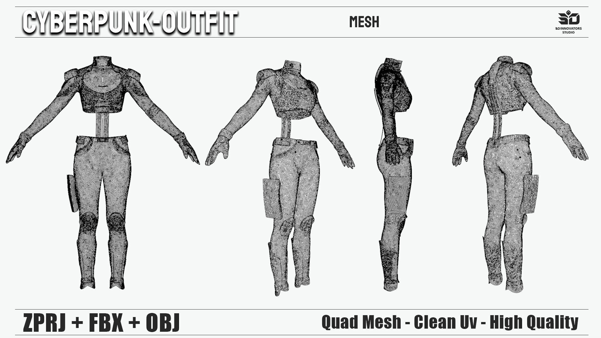 Cyberpunk Outfit   Num 01 3D model_7