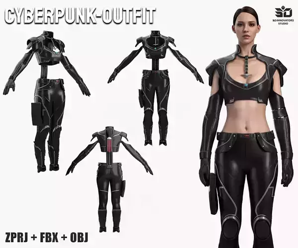 Cyberpunk Outfit   Num 01 3D model