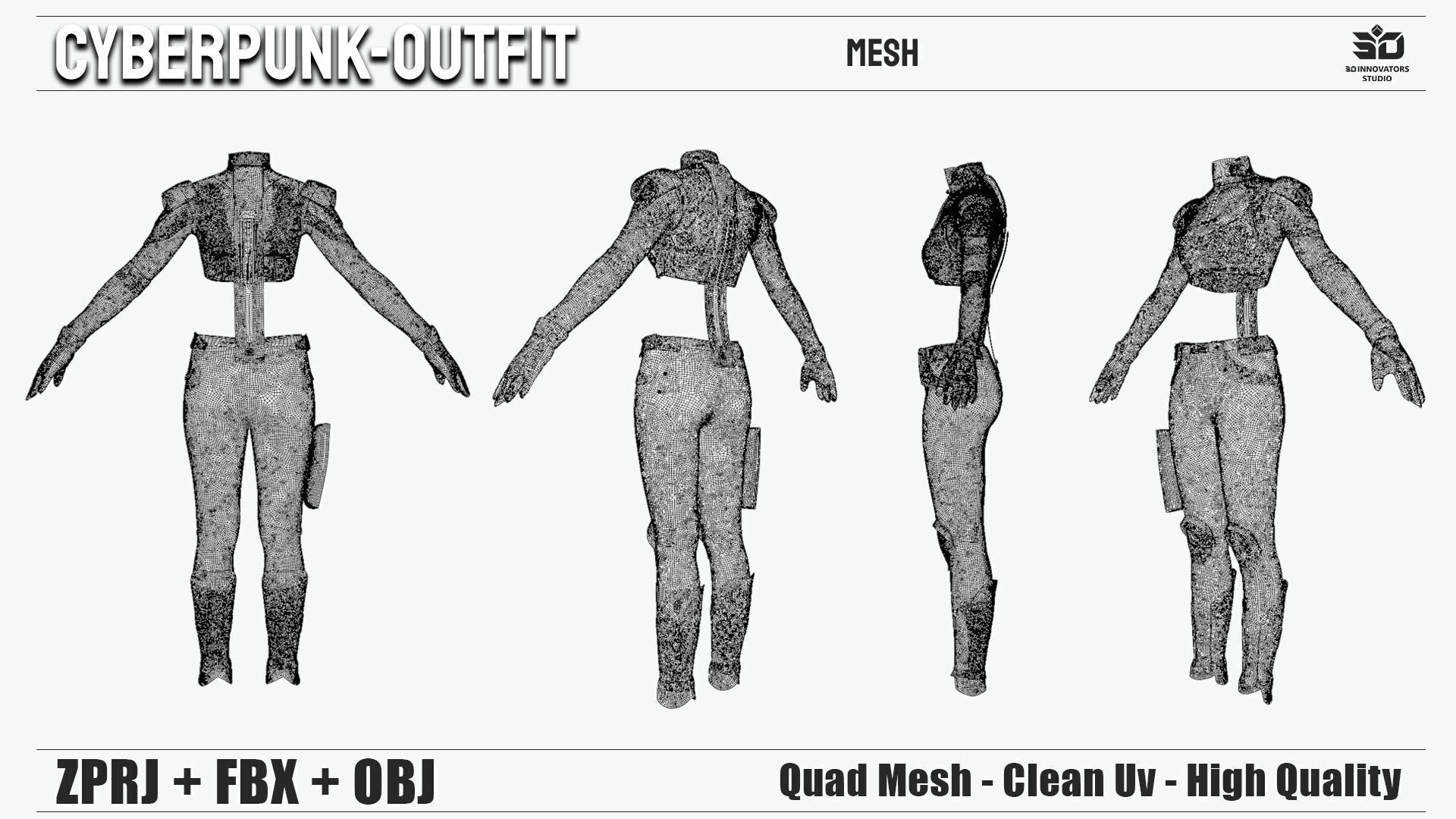 Cyberpunk Outfit   Num 01 3D model_8