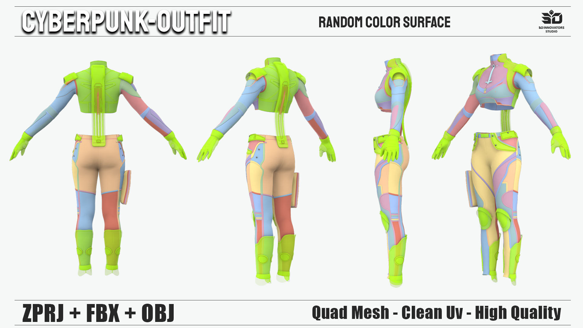 Cyberpunk Outfit   Num 01 3D model_6