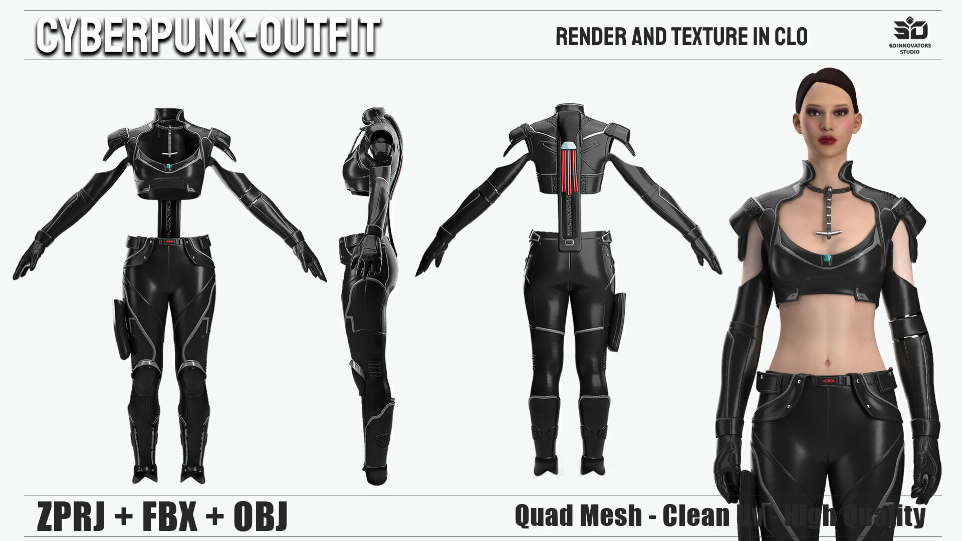Cyberpunk Outfit   Num 01 3D model_2
