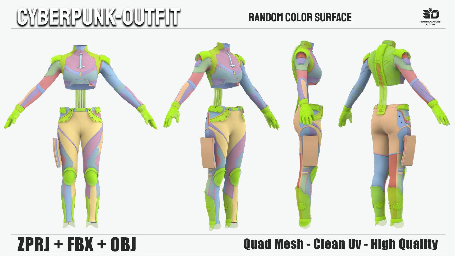 Cyberpunk Outfit   Num 01 3D model_5