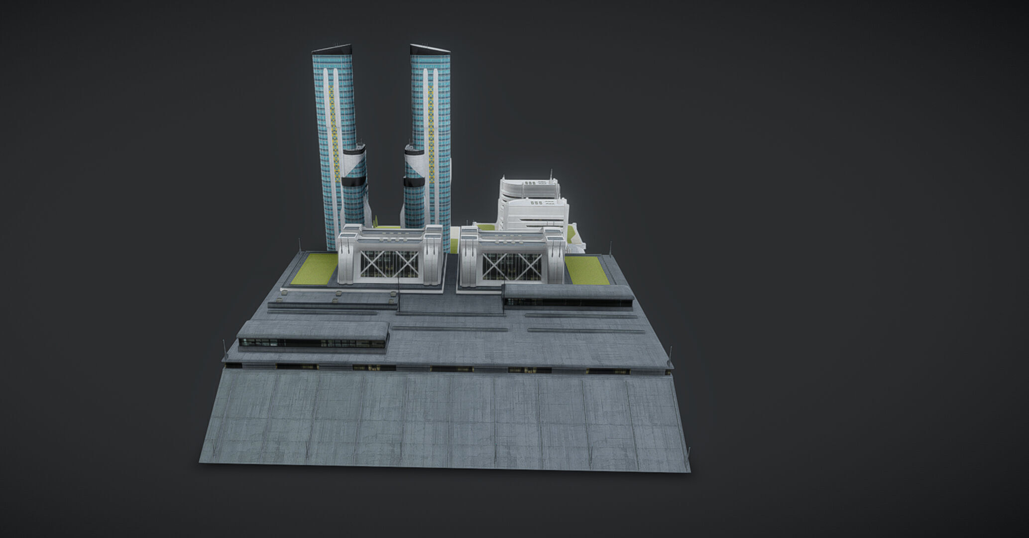 Future urban architecture in science fiction A03 3D model_3