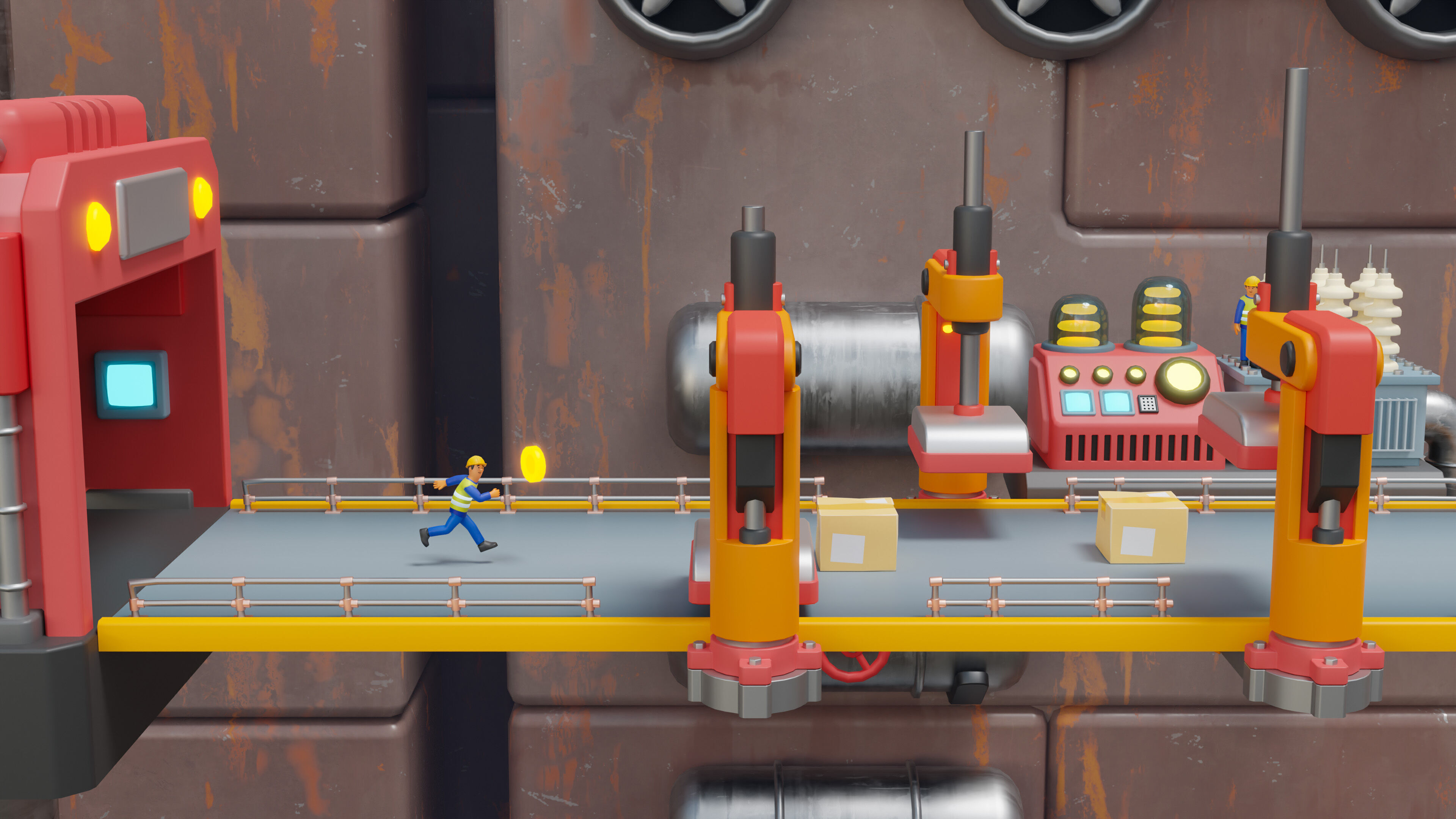 Platformer 15 Factory Low-poly 3D model_10