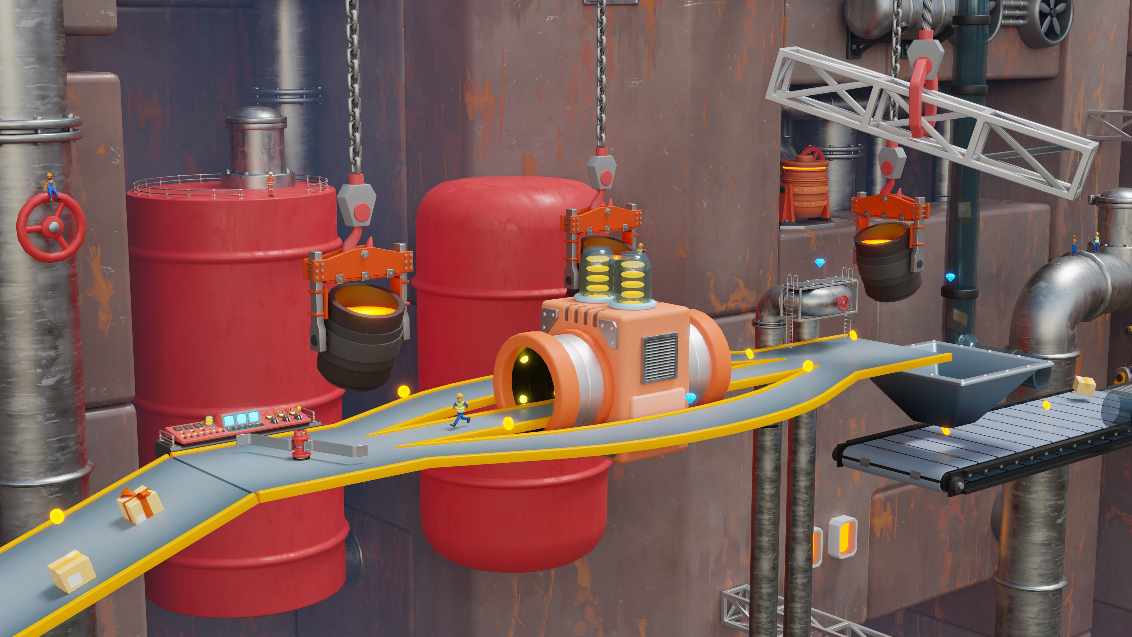 Platformer 15 Factory Low-poly 3D model_11