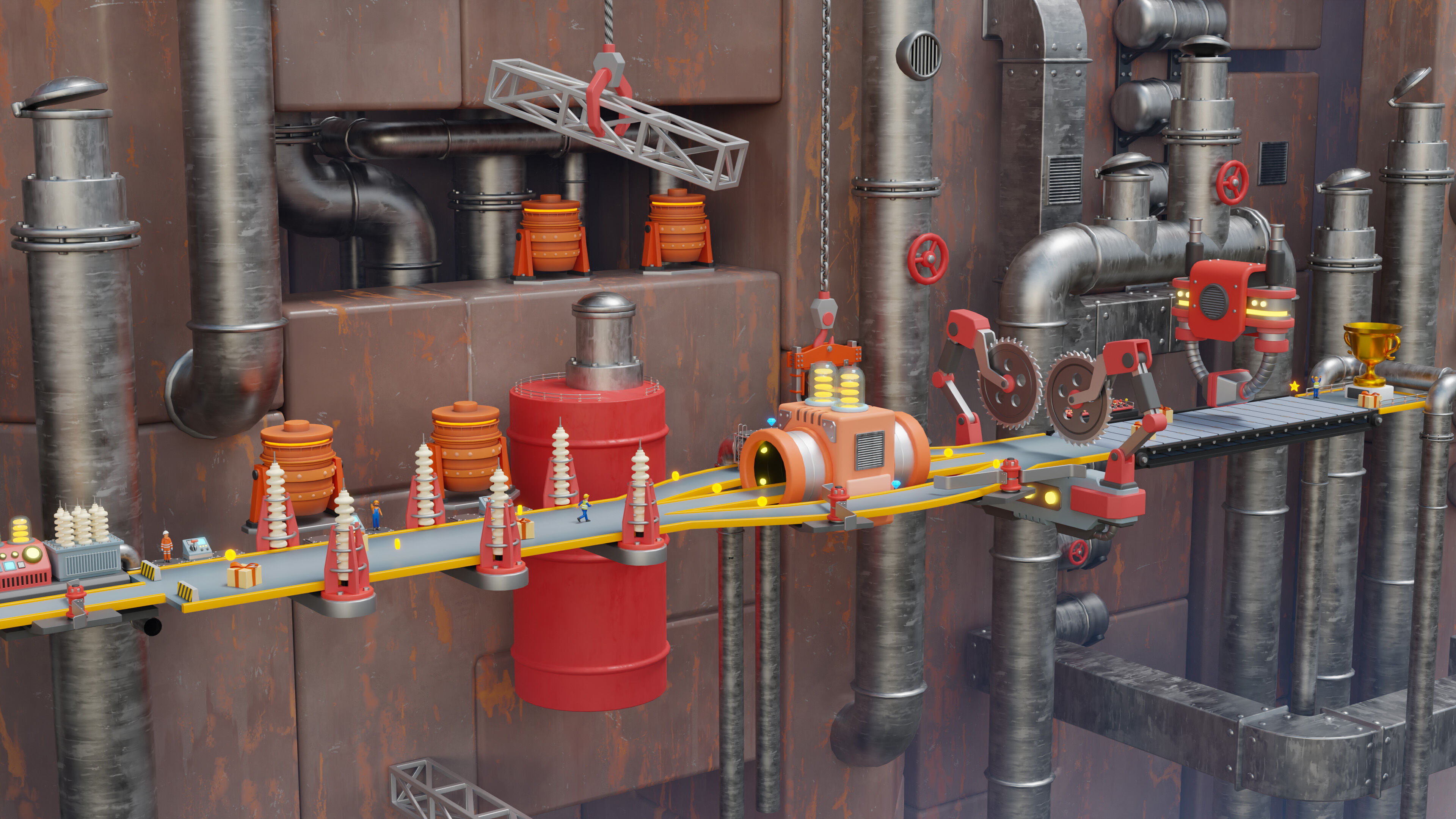 Platformer 15 Factory Low-poly 3D model_29