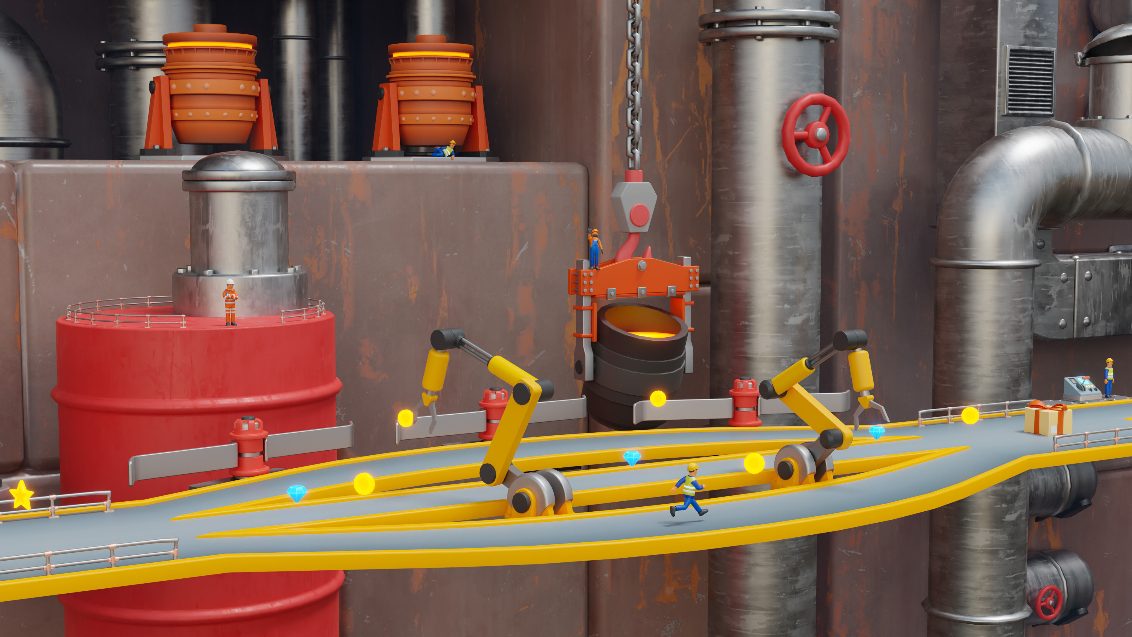 Platformer 15 Factory Low-poly 3D model_21