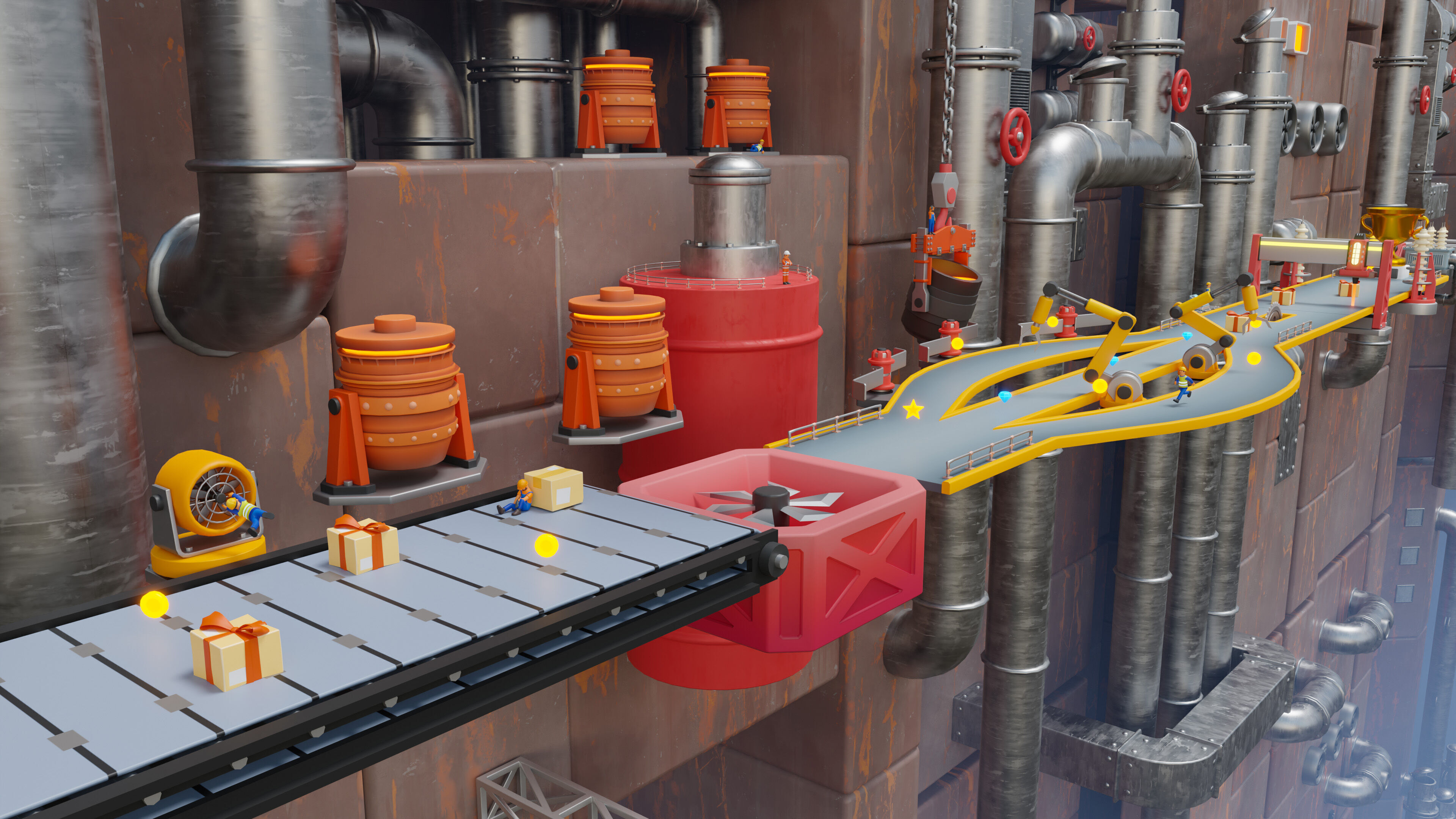 Platformer 15 Factory Low-poly 3D model_22