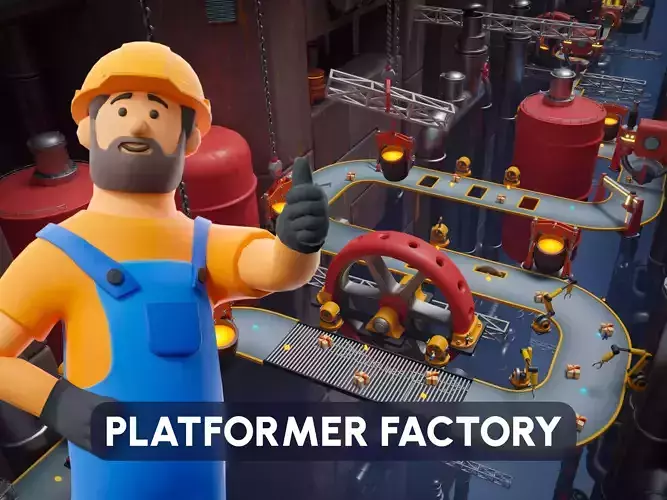 Platformer 15 Factory Low-poly 3D model