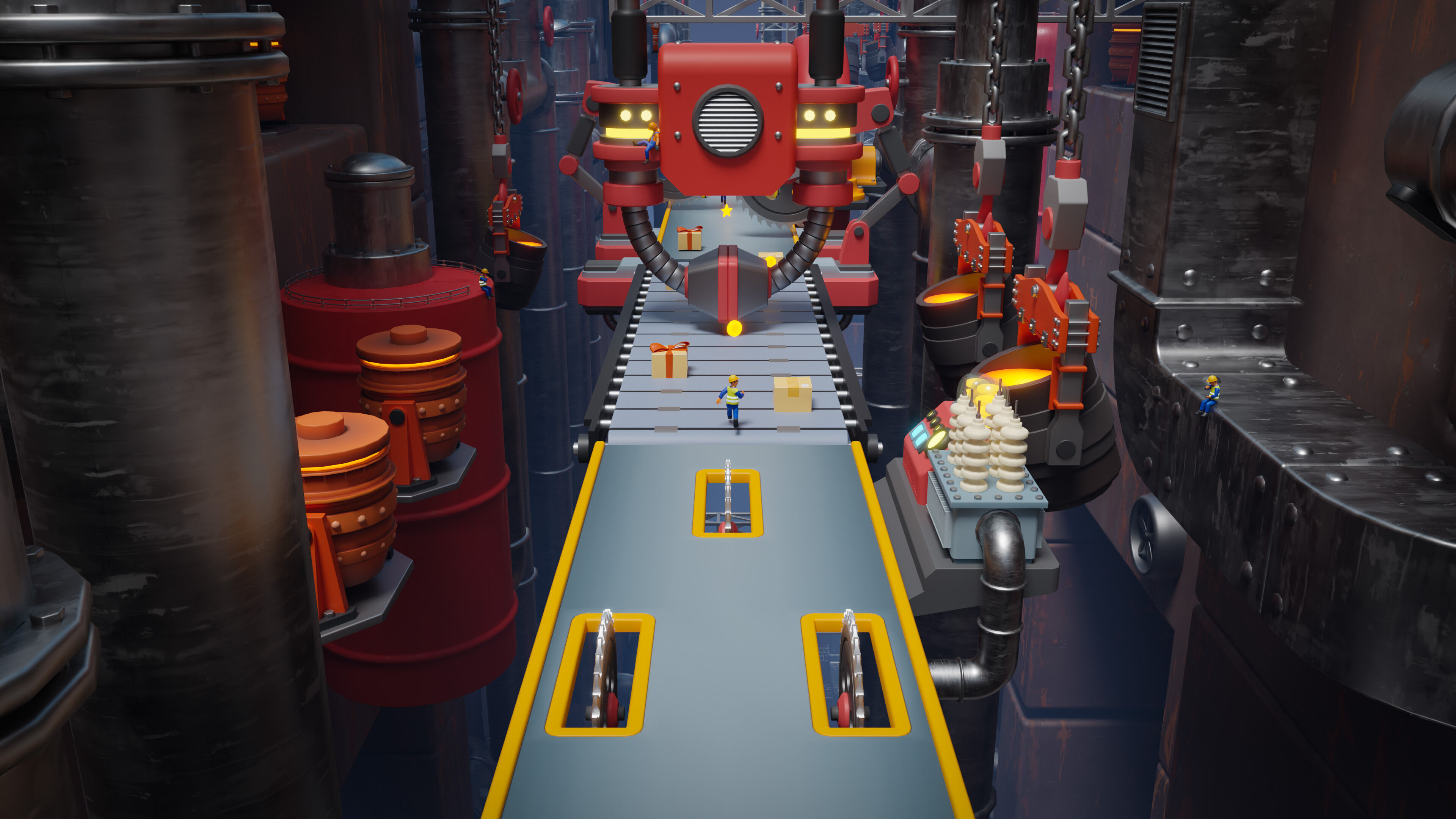 Platformer 15 Factory Low-poly 3D model_8