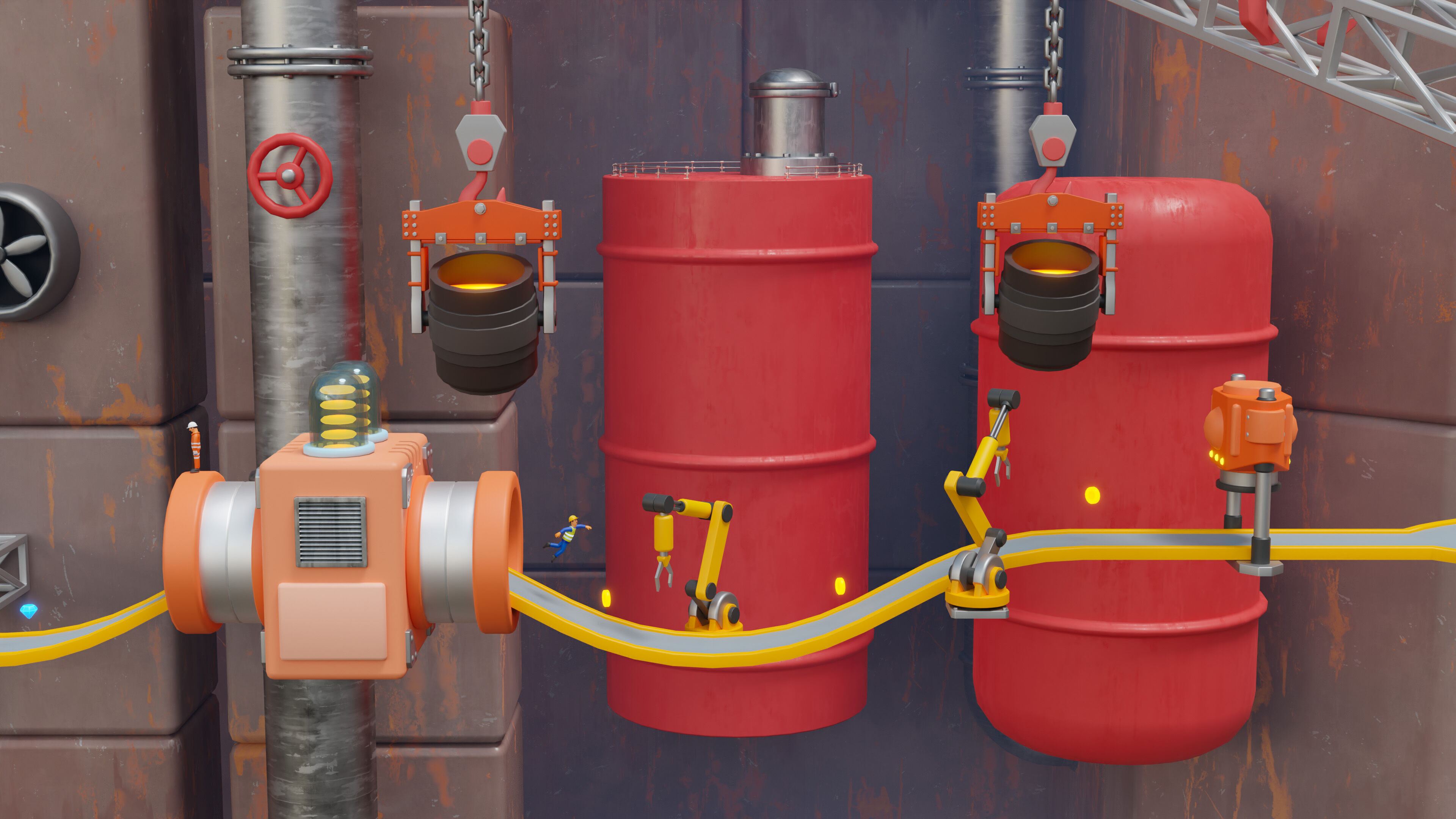 Platformer 15 Factory Low-poly 3D model_20