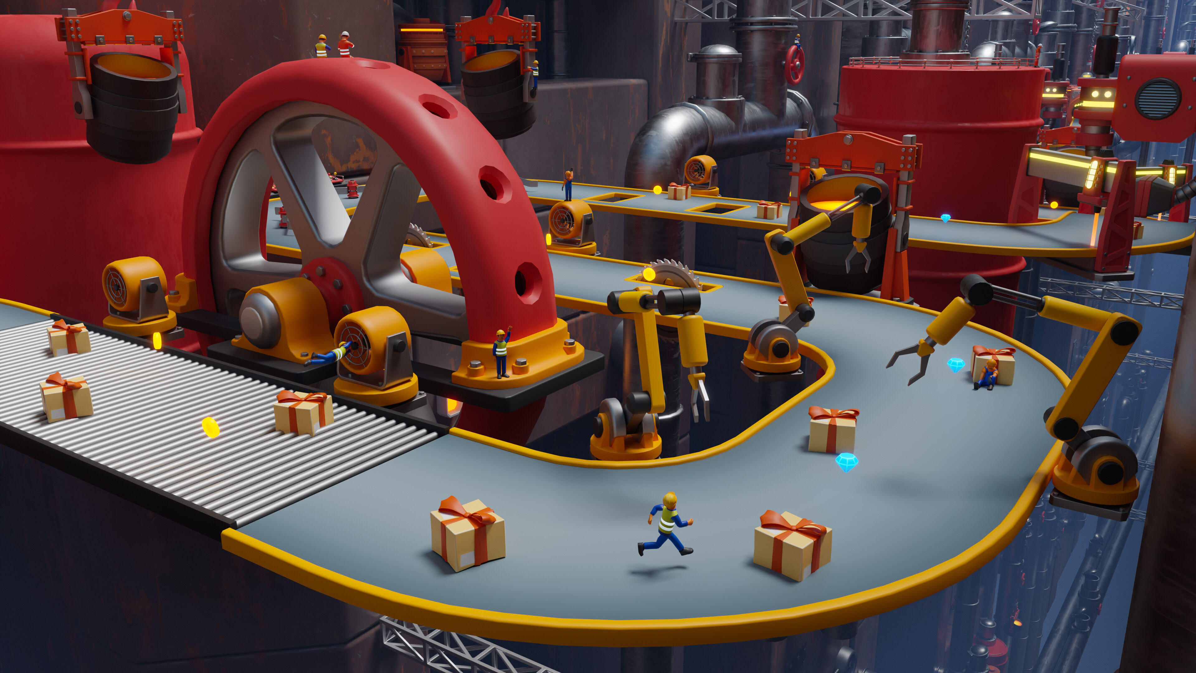 Platformer 15 Factory Low-poly 3D model_7