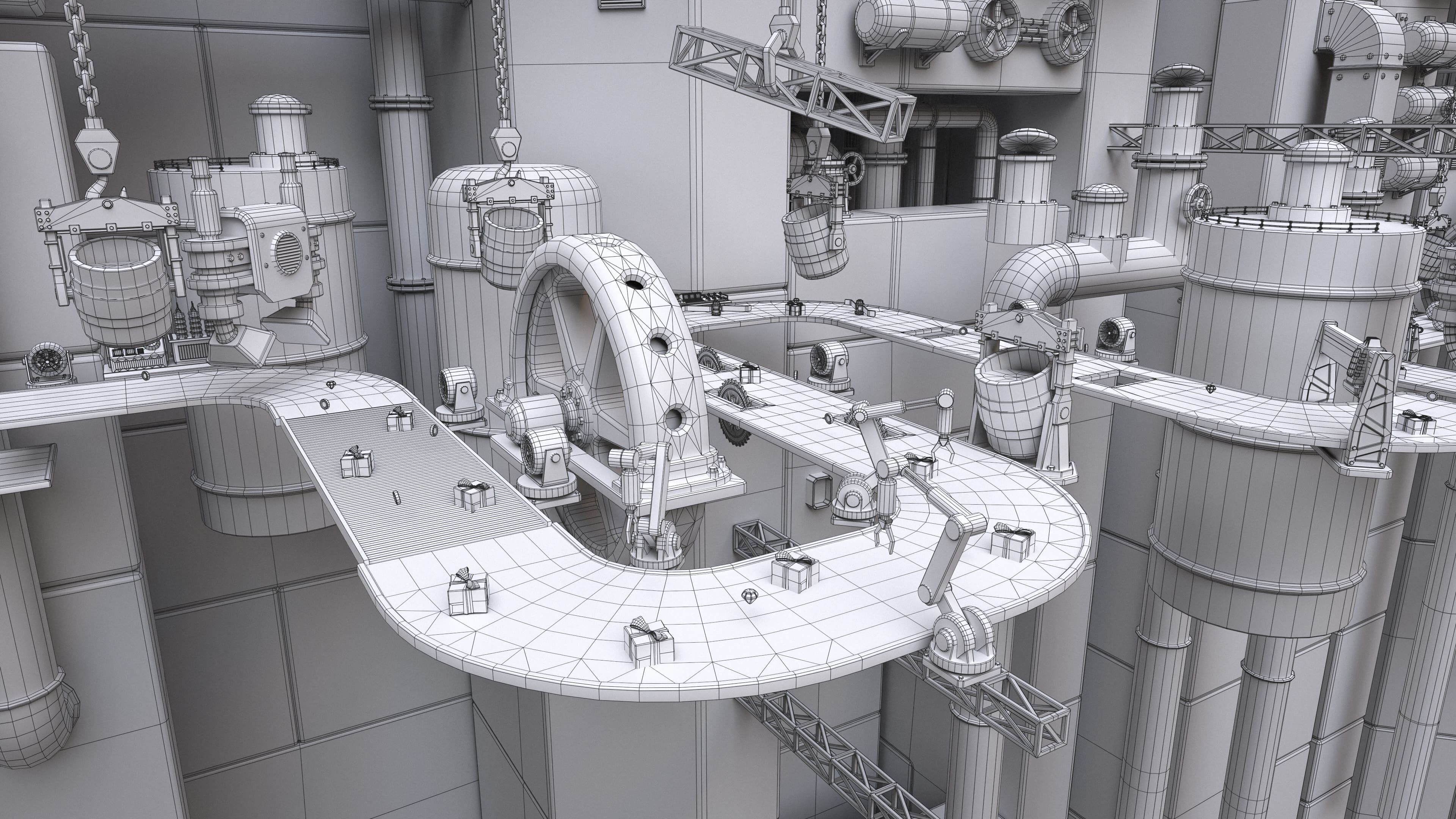 Platformer 15 Factory Low-poly 3D model_45