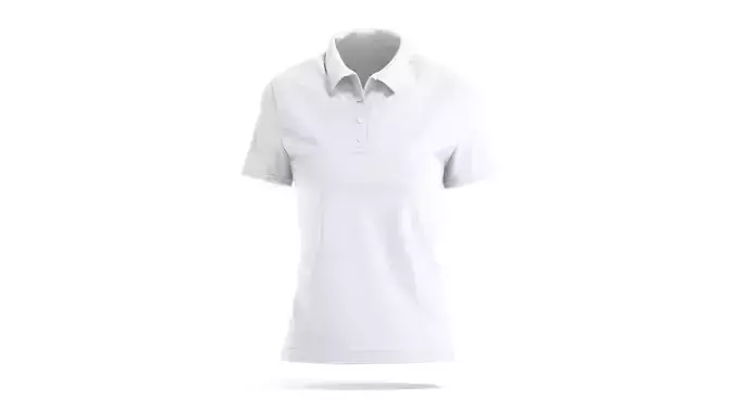 White Womens Polo Shirt - sport female tshirt with collar