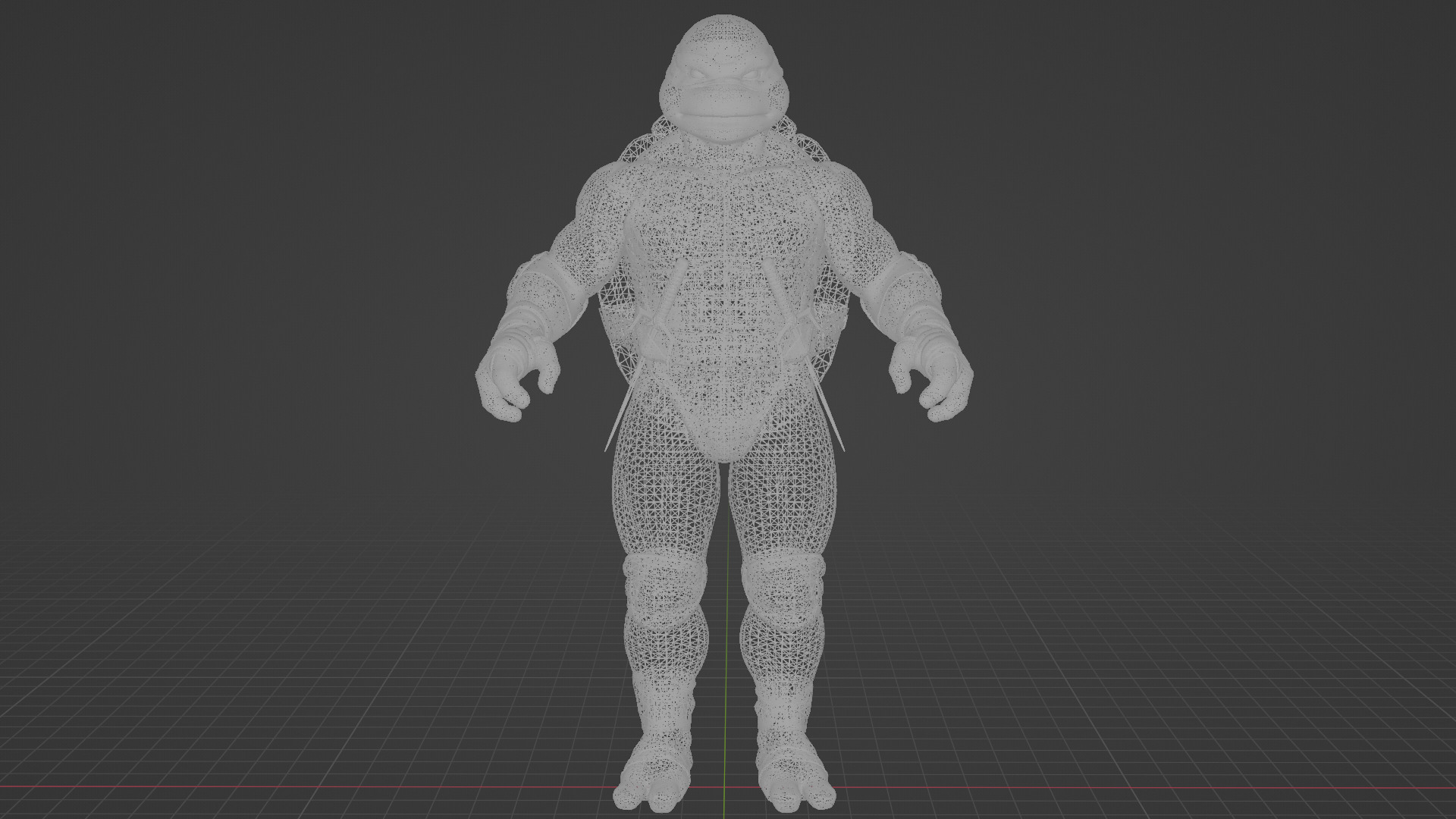 Raphael Low-poly 3D model_6