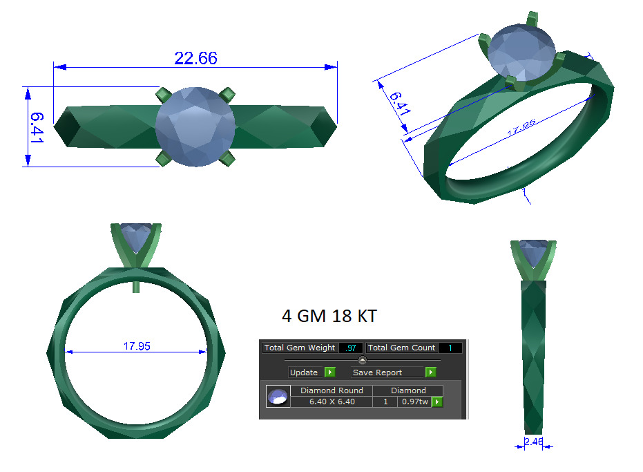 Women Ring Render 3dm STL OBJ FBX Details 3D print model_1