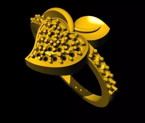 heart ring 3dm file 3D print model_0
