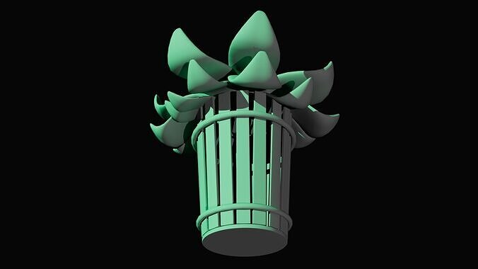 flowerpot Low-poly 3D model