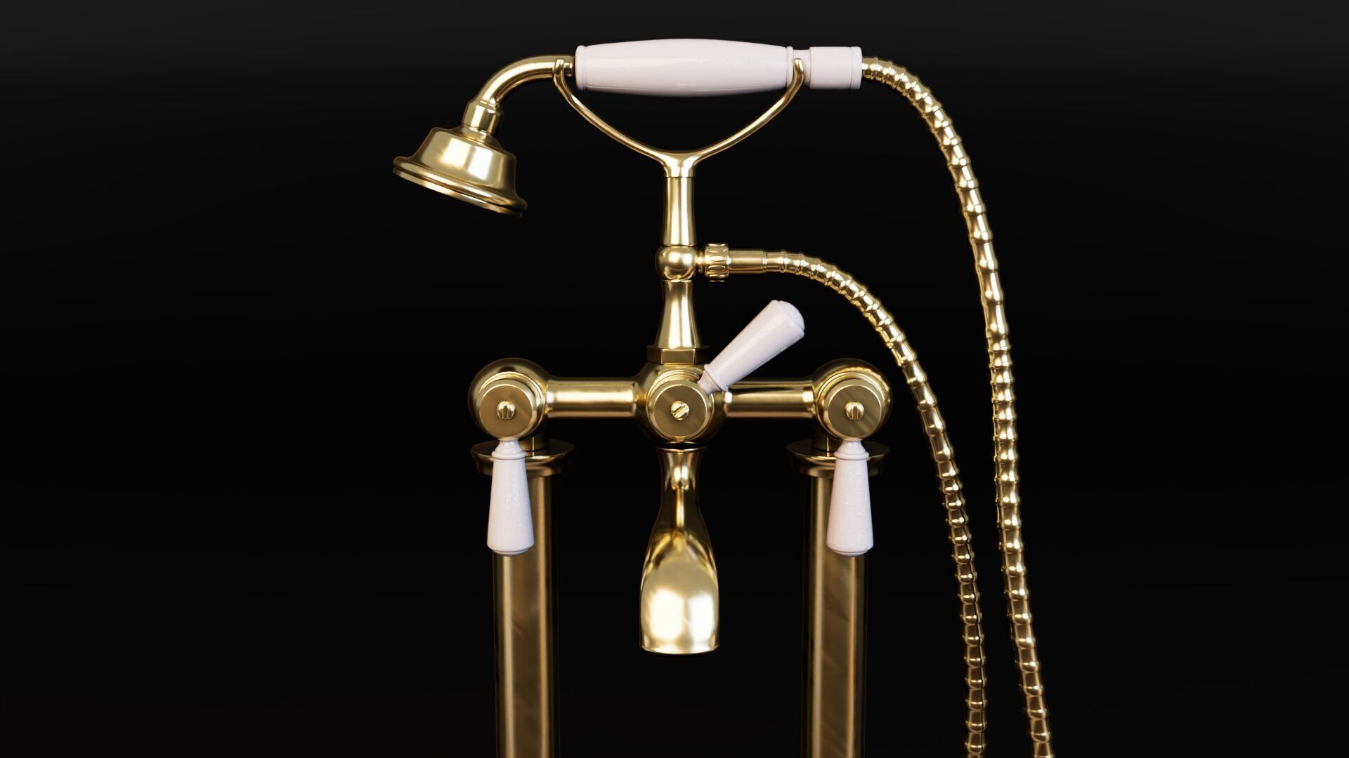 Vintage Bath Tub 3D model_8