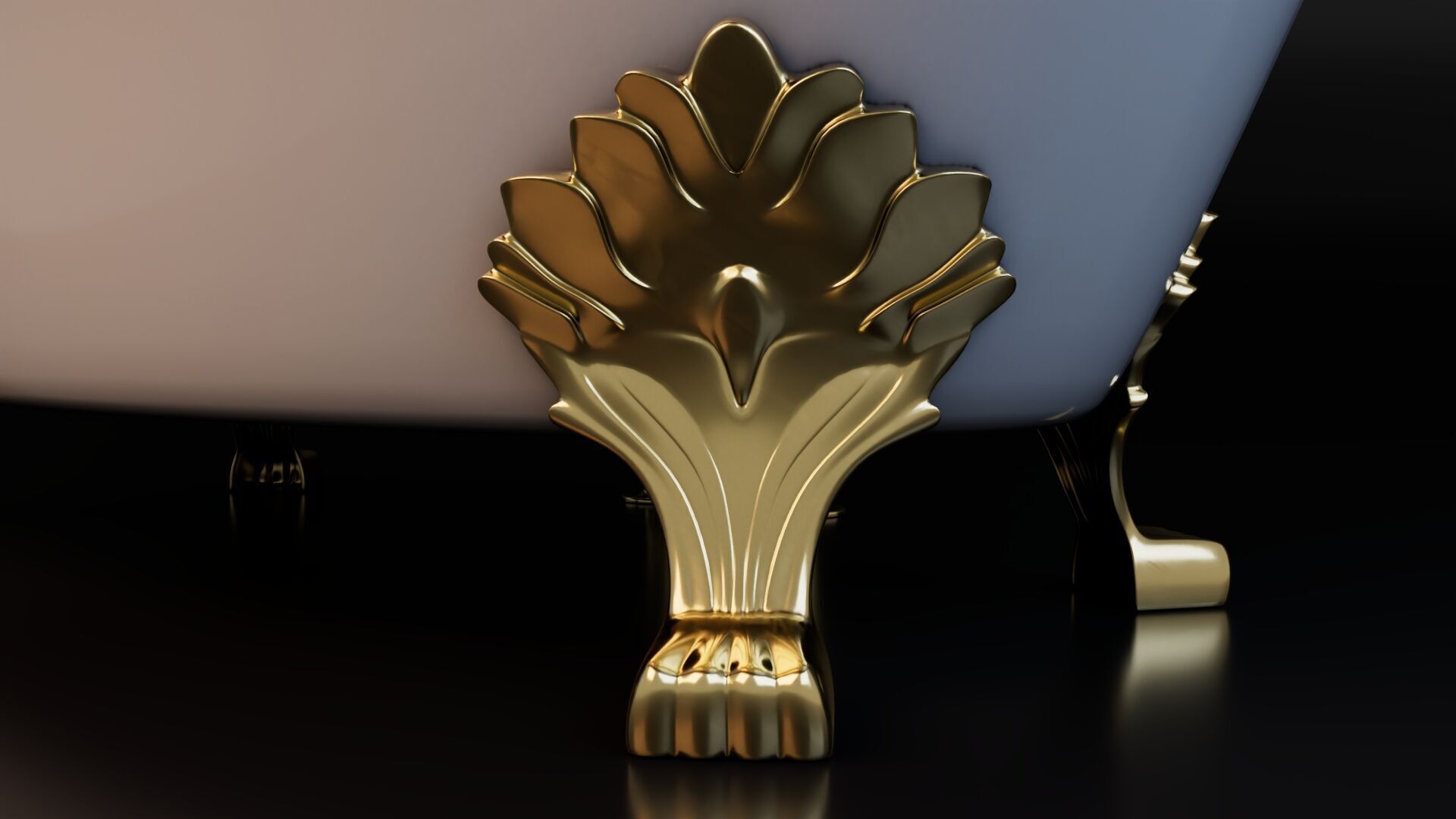 Vintage Bath Tub 3D model_9