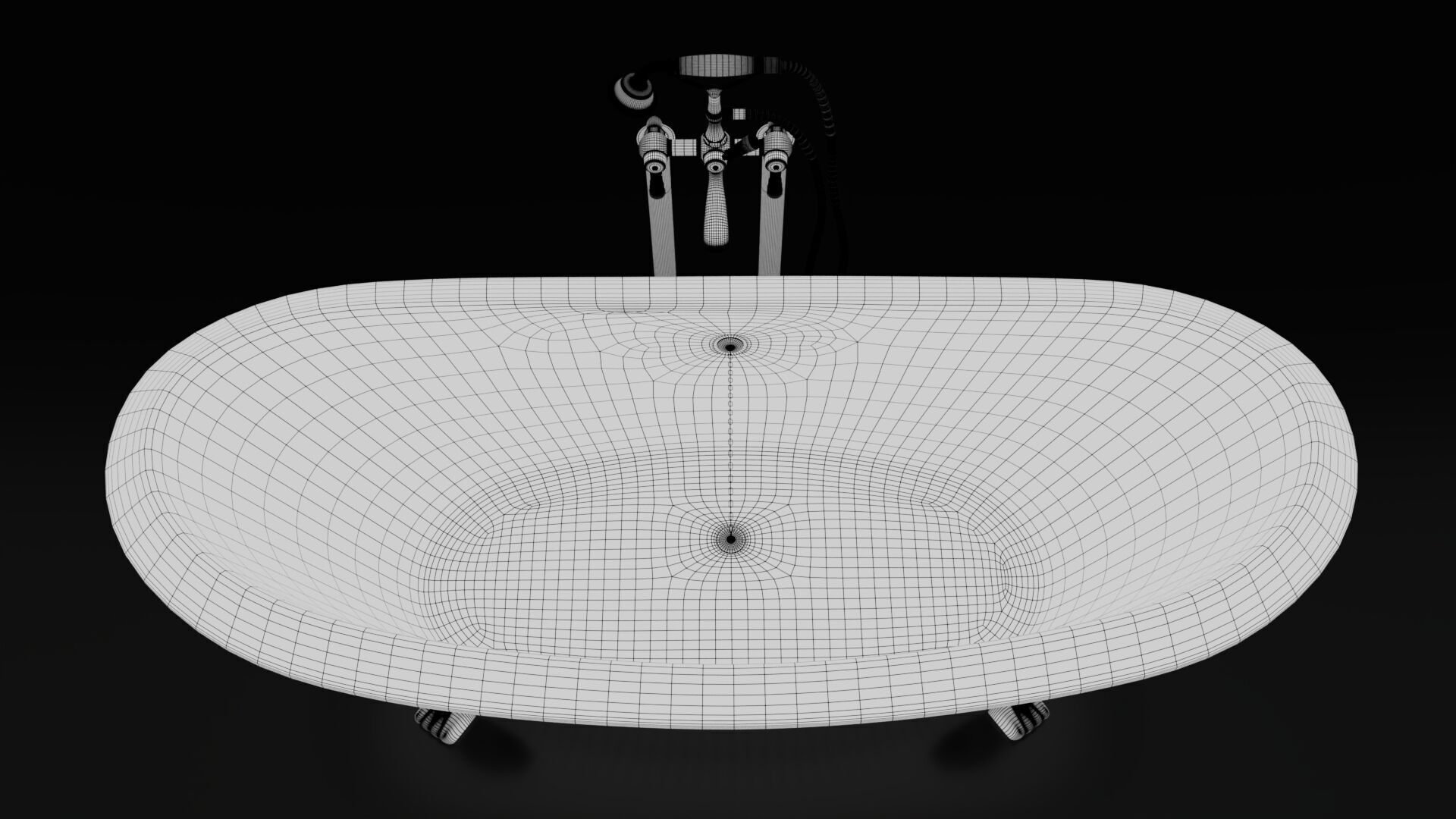 Vintage Bath Tub 3D model_14