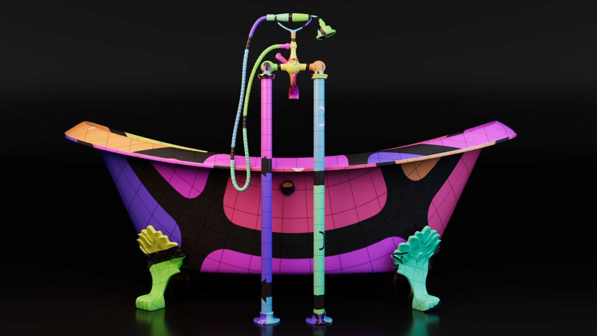 Vintage Bath Tub 3D model_18