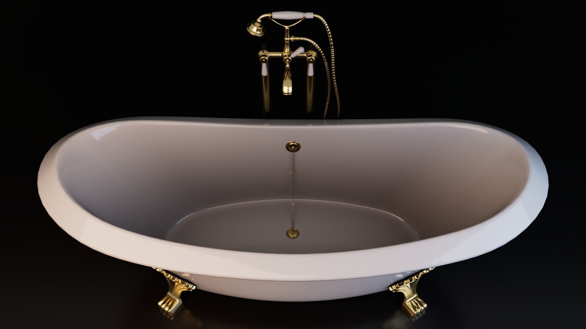 Vintage Bath Tub 3D model_5