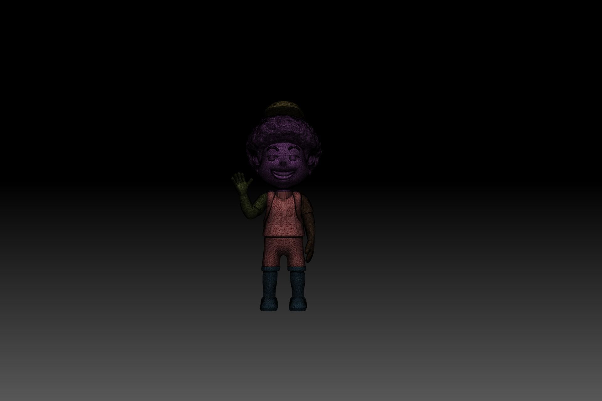 Cartoon school boy 3D model STL FOR 3D PRINTING 3D print model_5