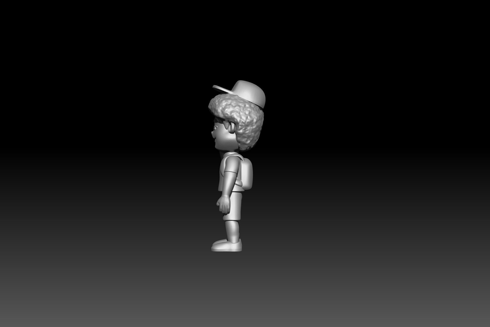 Cartoon school boy 3D model STL FOR 3D PRINTING 3D print model_2
