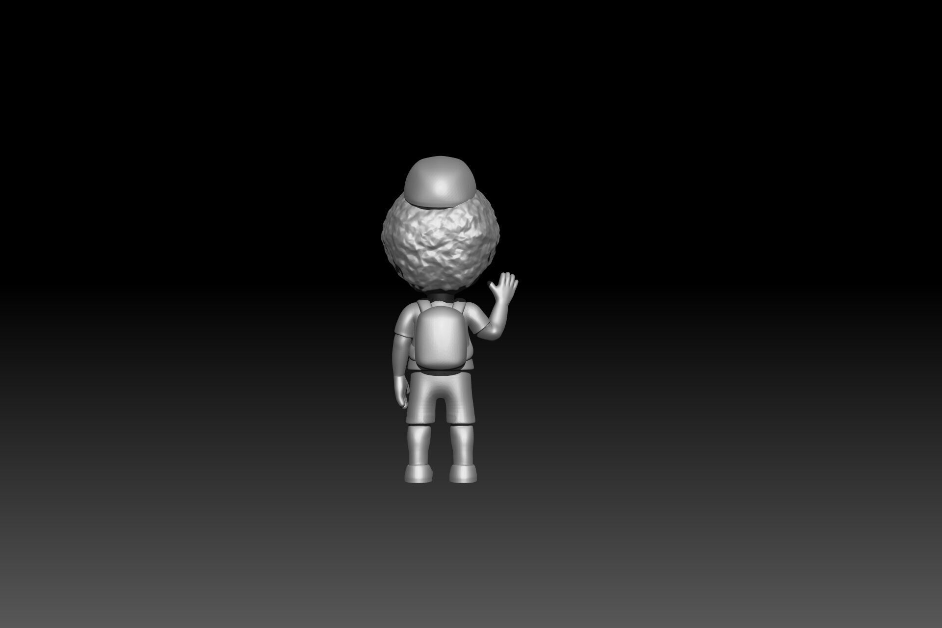 Cartoon school boy 3D model STL FOR 3D PRINTING 3D print model_3