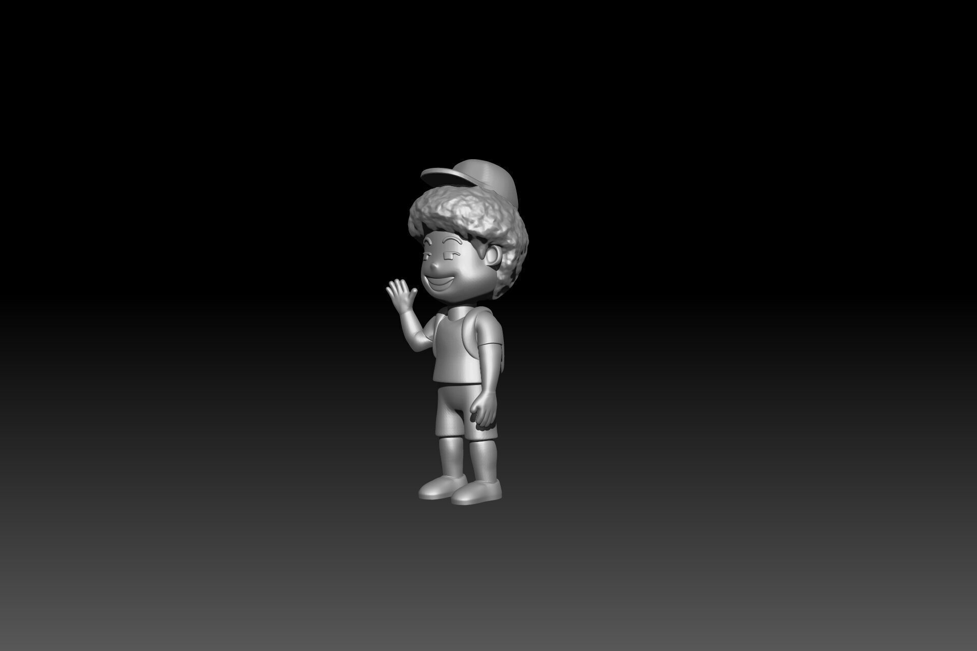 Cartoon school boy 3D model STL FOR 3D PRINTING 3D print model_1