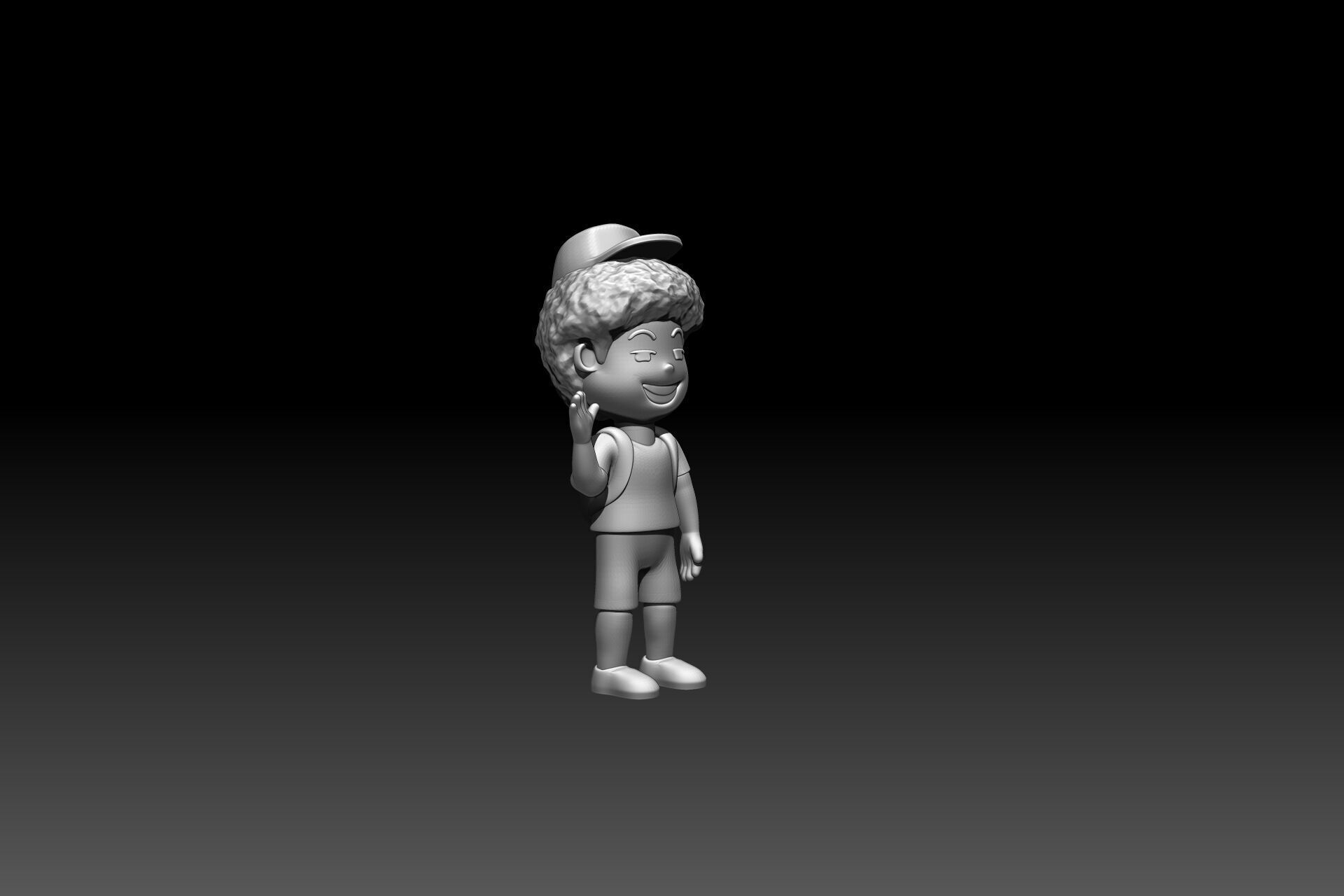 Cartoon school boy 3D model STL FOR 3D PRINTING 3D print model_4