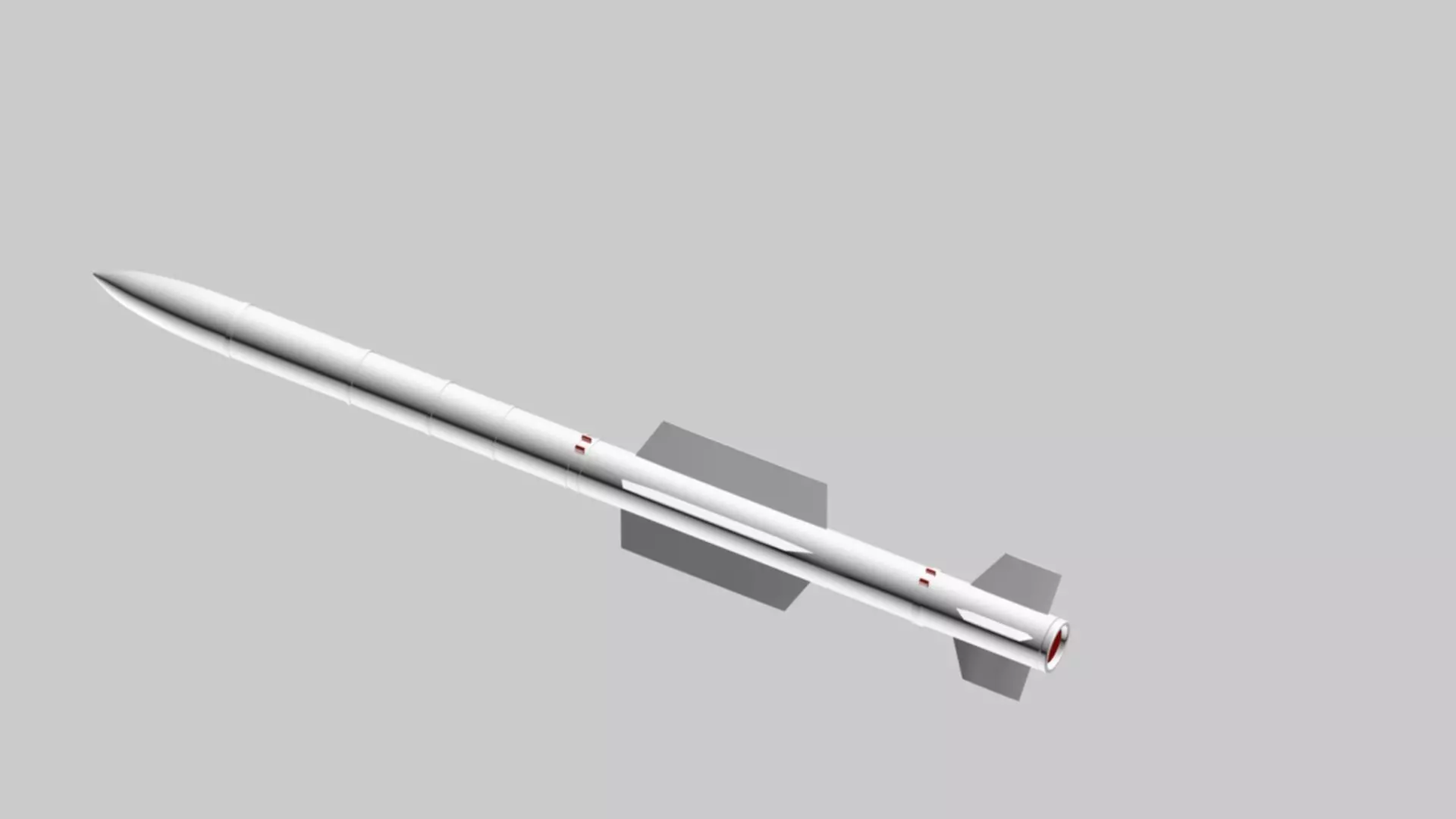 K-77M Radar guided missile Low-poly 3D model_0