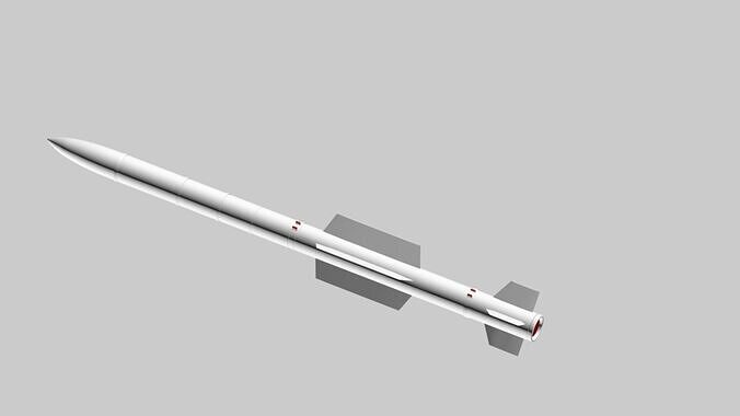 K-77M Radar guided missile Low-poly 3D model