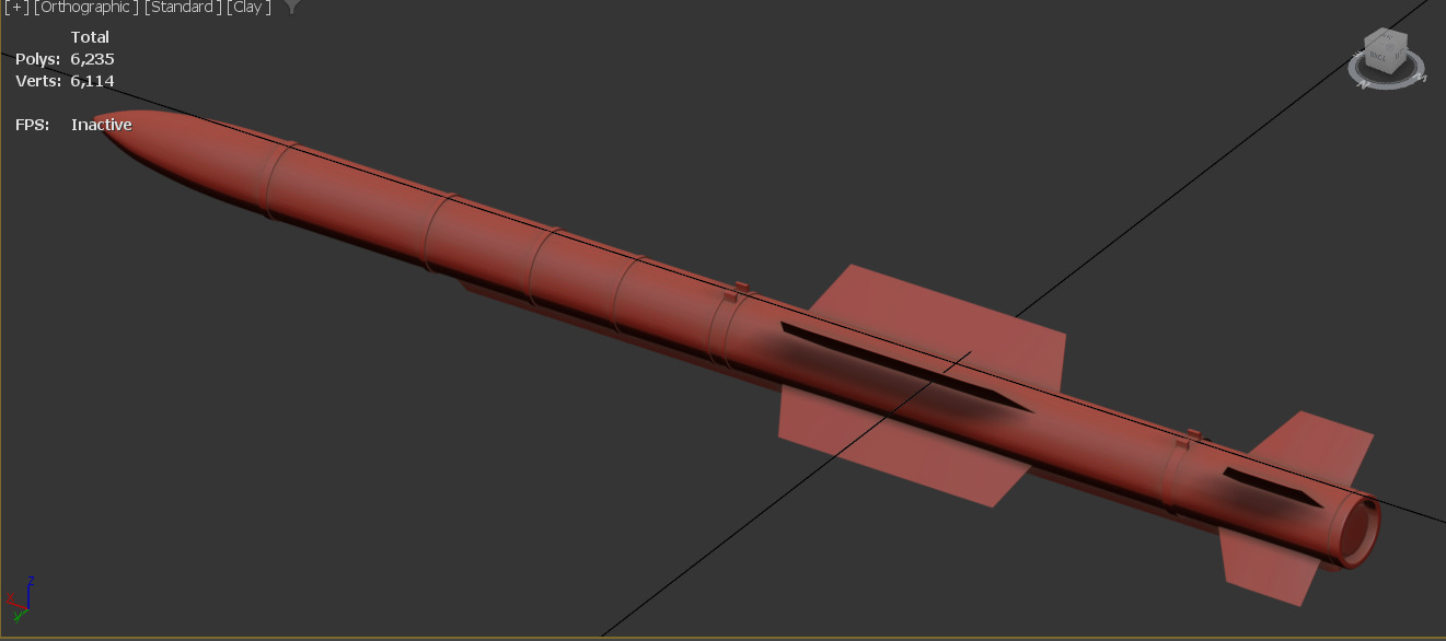 K-77M Radar guided missile Low-poly 3D model_2