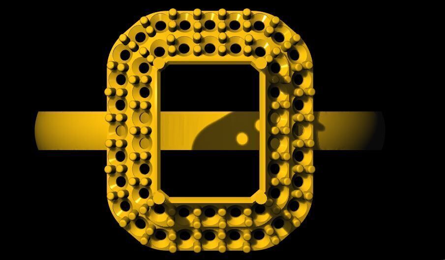 cluster ring 3dm file 3D print model_1