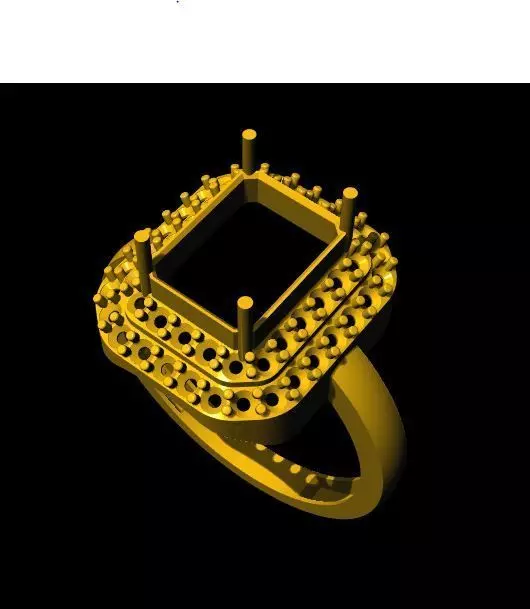 cluster ring 3dm file 3D print model_0