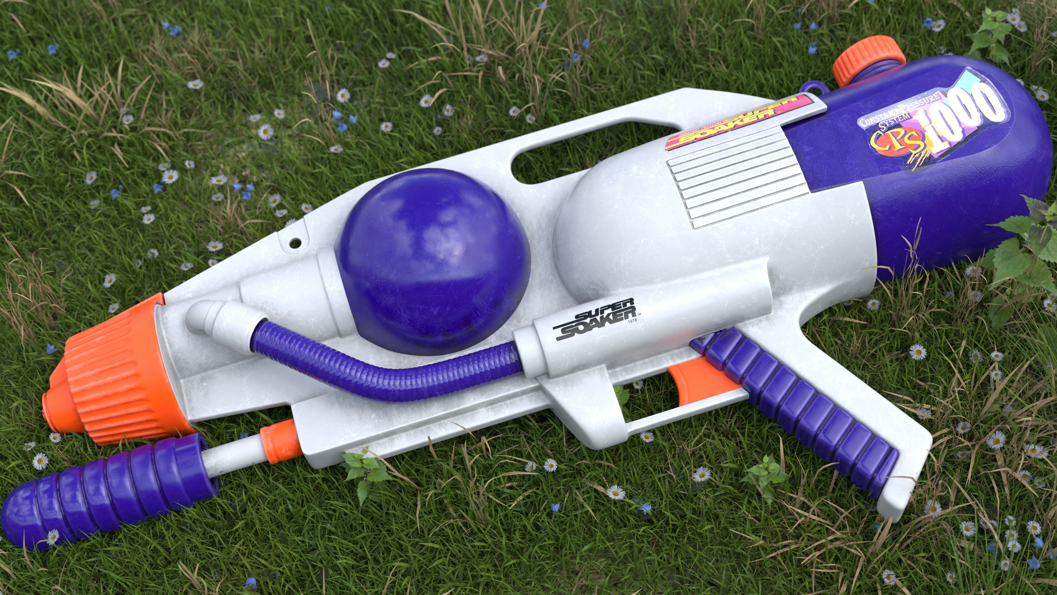 CPS1000 Super Soaker Water Gun 3D model_5