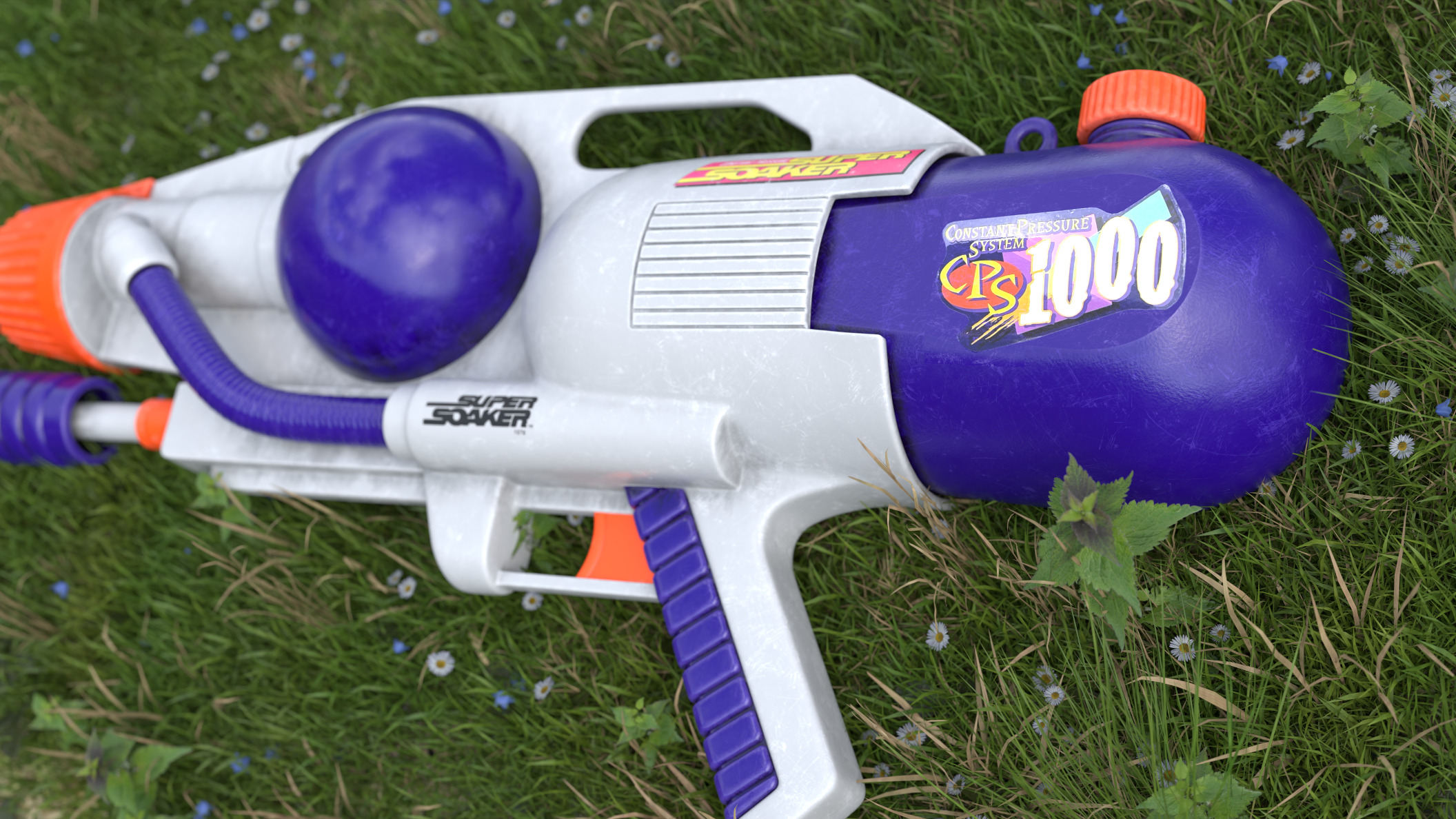 CPS1000 Super Soaker Water Gun 3D model_2