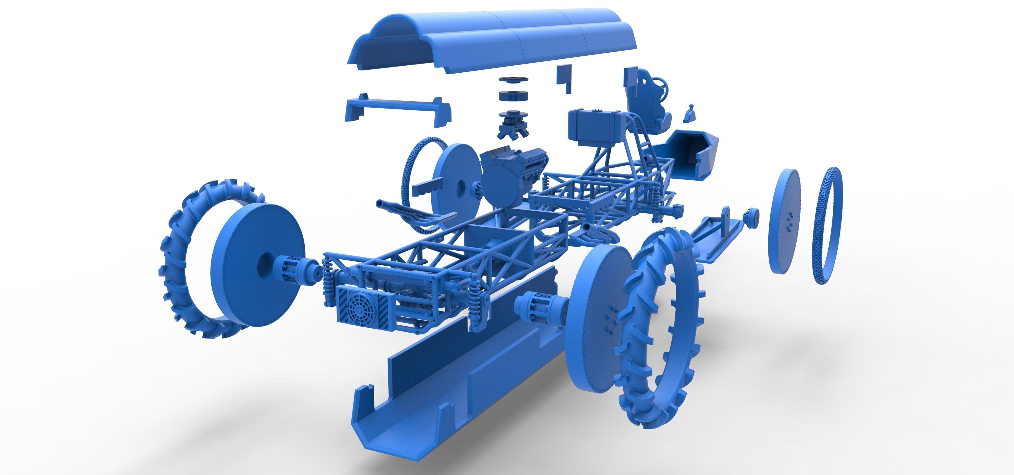 Swamp buggy Scale 1 to 25 3D print model_57