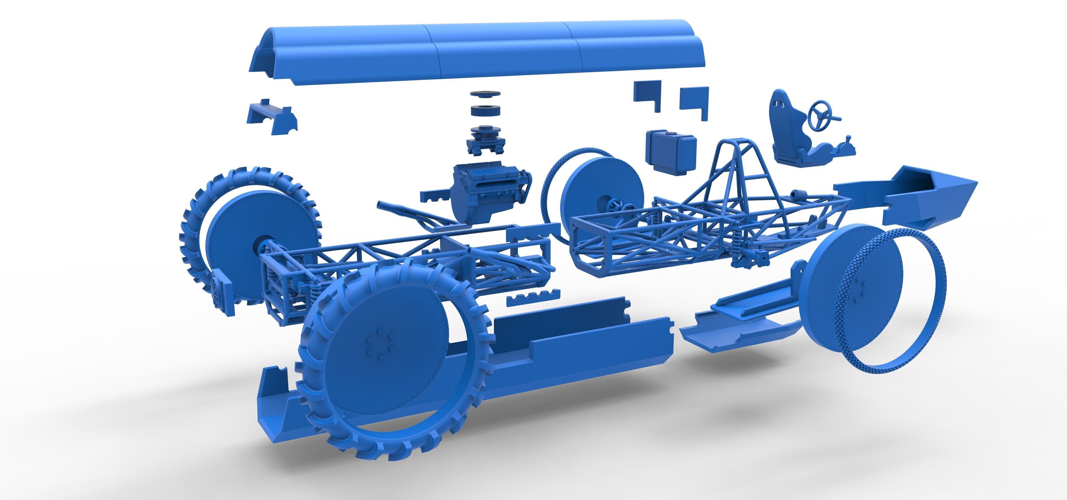 Swamp buggy Scale 1 to 25 3D print model_58