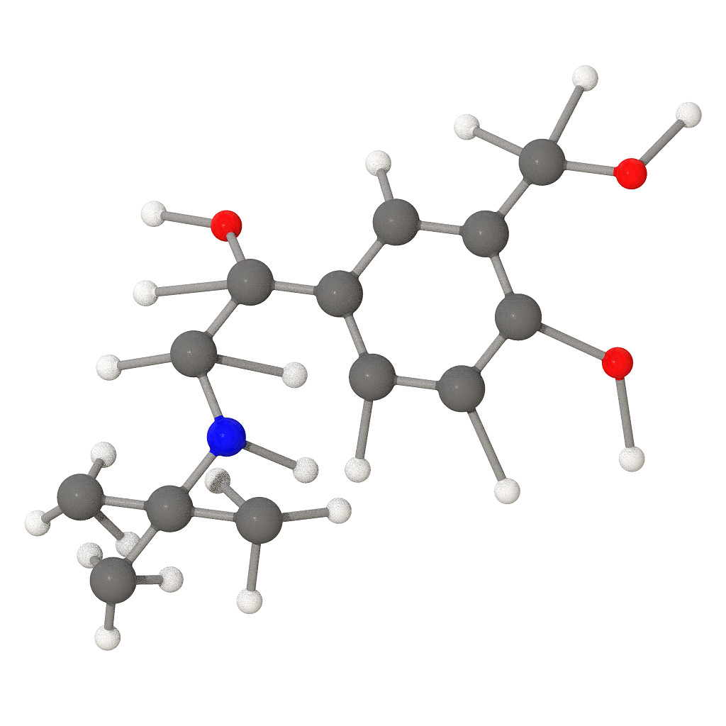 Albuterol Molecular Structure 3D print model_5